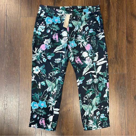 🆕 Banana Republic Avery Floral Straight Leg pant SZ 10P - Picture 3 of 6